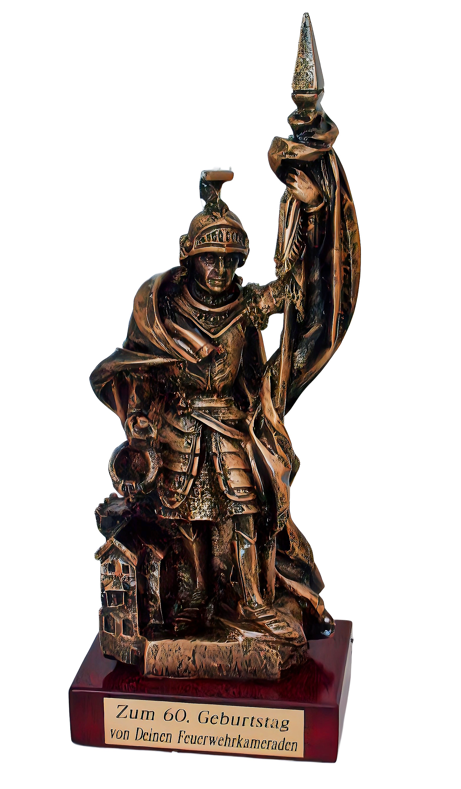 St. Florian-Figur aus Kunststein