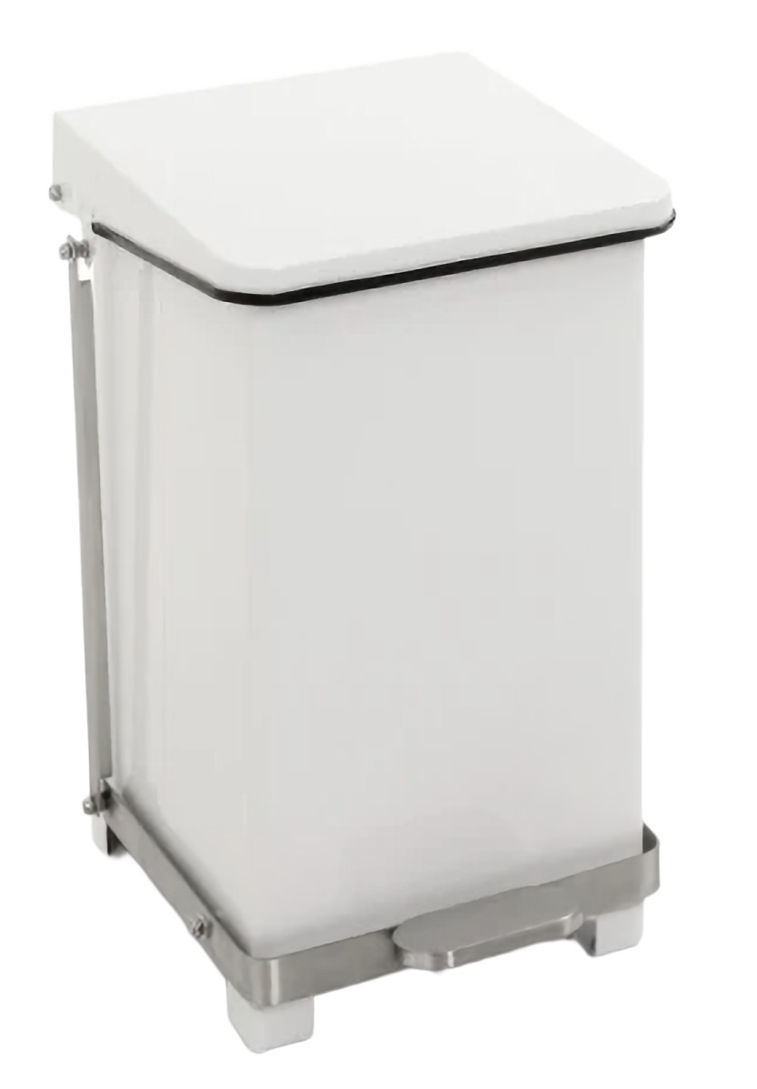 Eleganter Tretabfalleimer 27 Liter Weiss